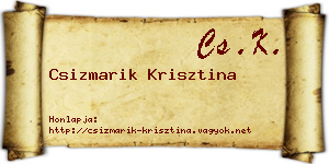 Csizmarik Krisztina névjegykártya